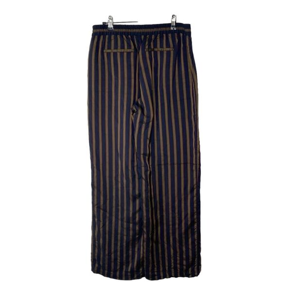 Swildens XXX Striped Shiny Trouser Pants Elastic Waist sz 8 (40 EU) #AA - Picture 2 of 6